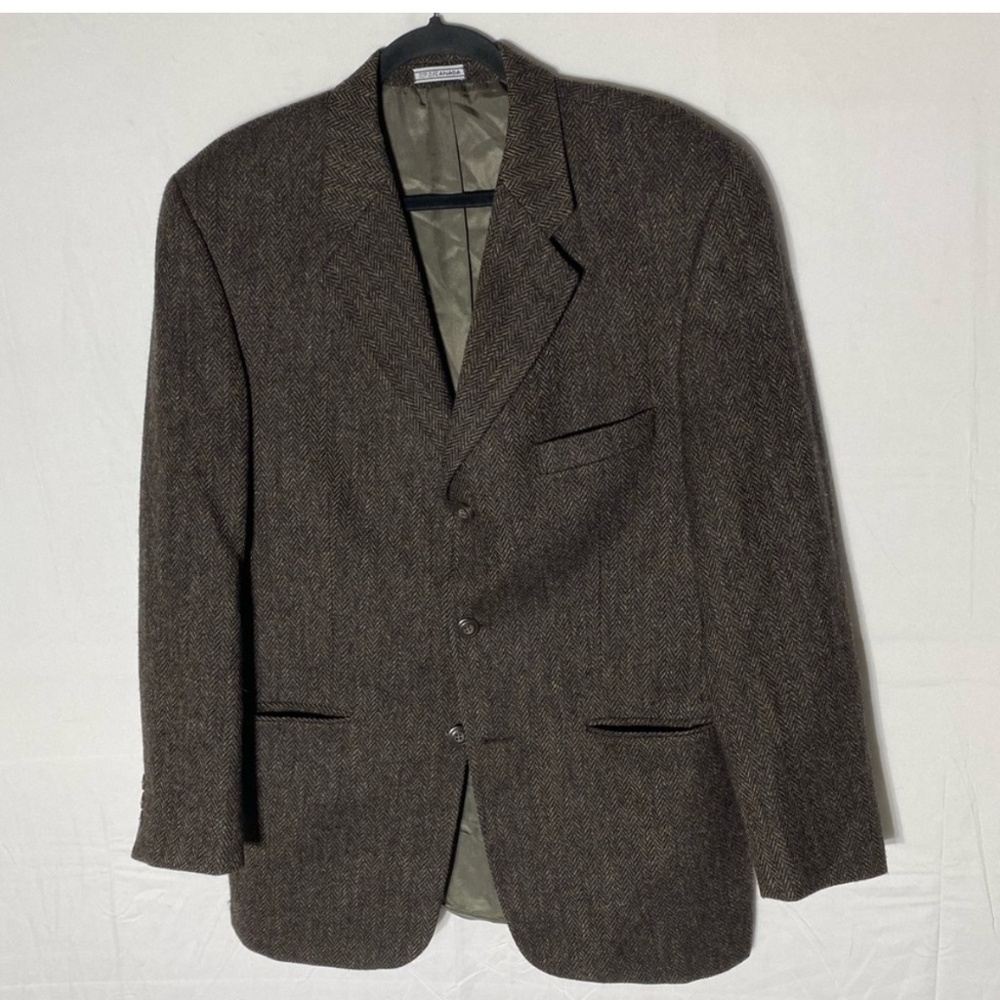 Vintage Club International Brown Pure New Wool Blazer 40R Dark Academia Dadcore